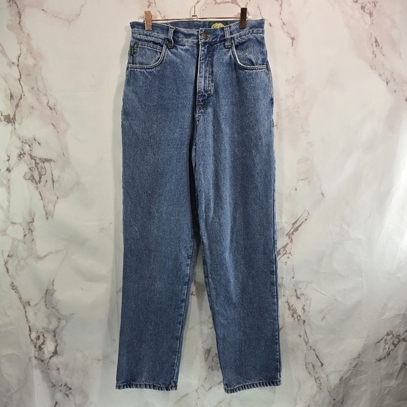 Cabelas Jean Women 8 28 X 29 Flannel Lined Plaid Green High Rise Medium Denim - Picture 11 of 13